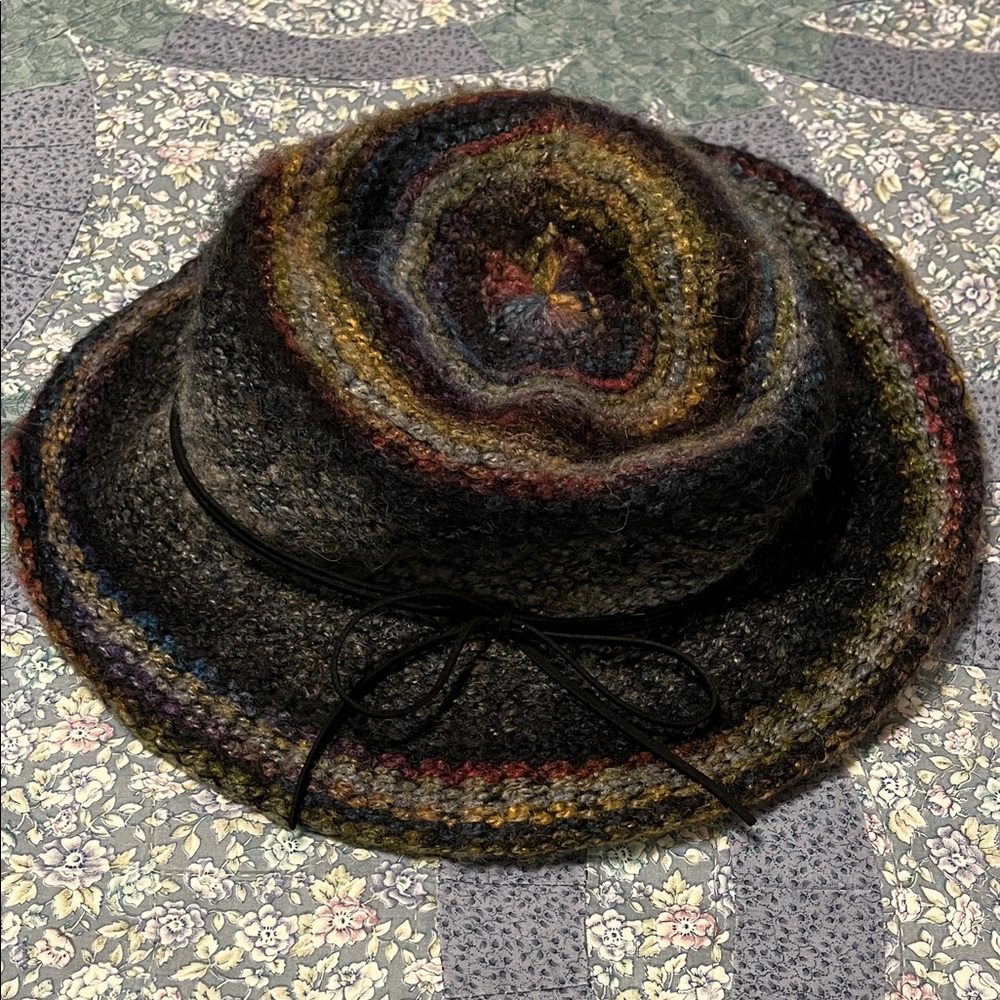 ADORA Multicolor Wool Knit Boho Floppy Hat